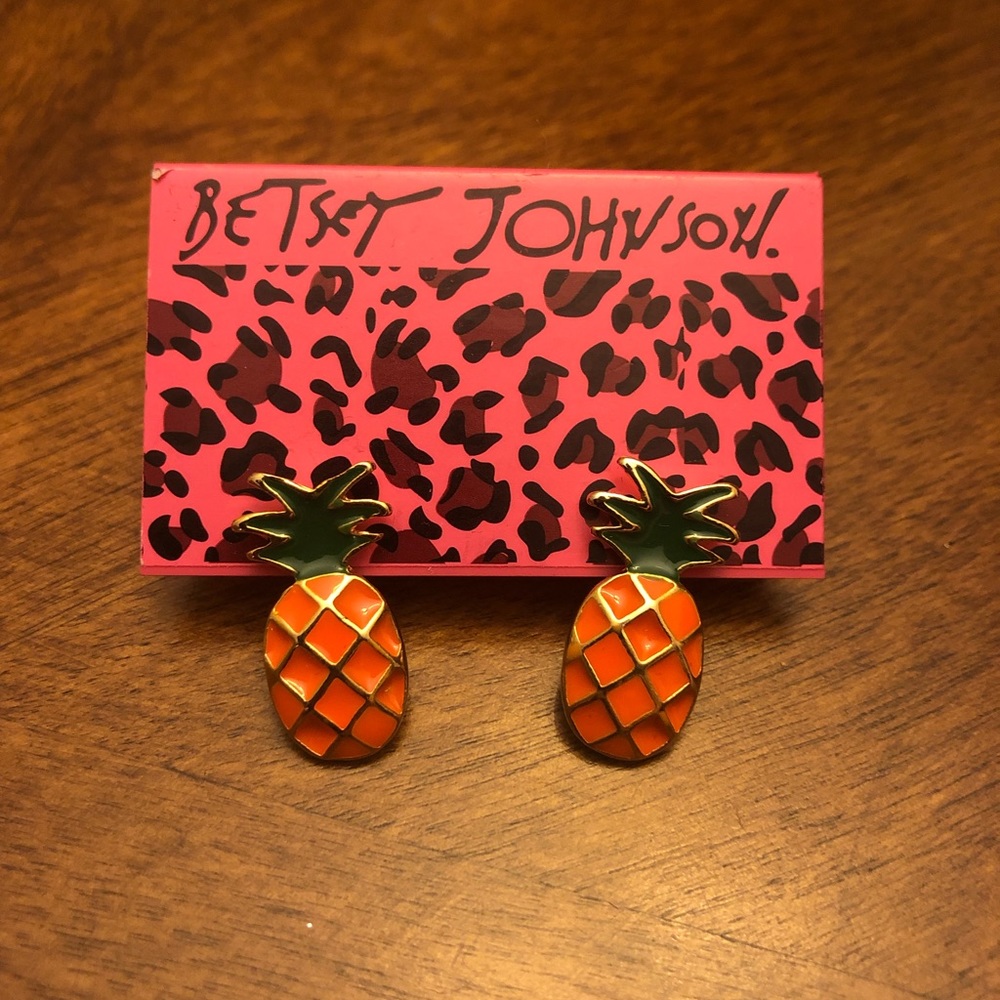 Betsy Johnson pineapple earrings